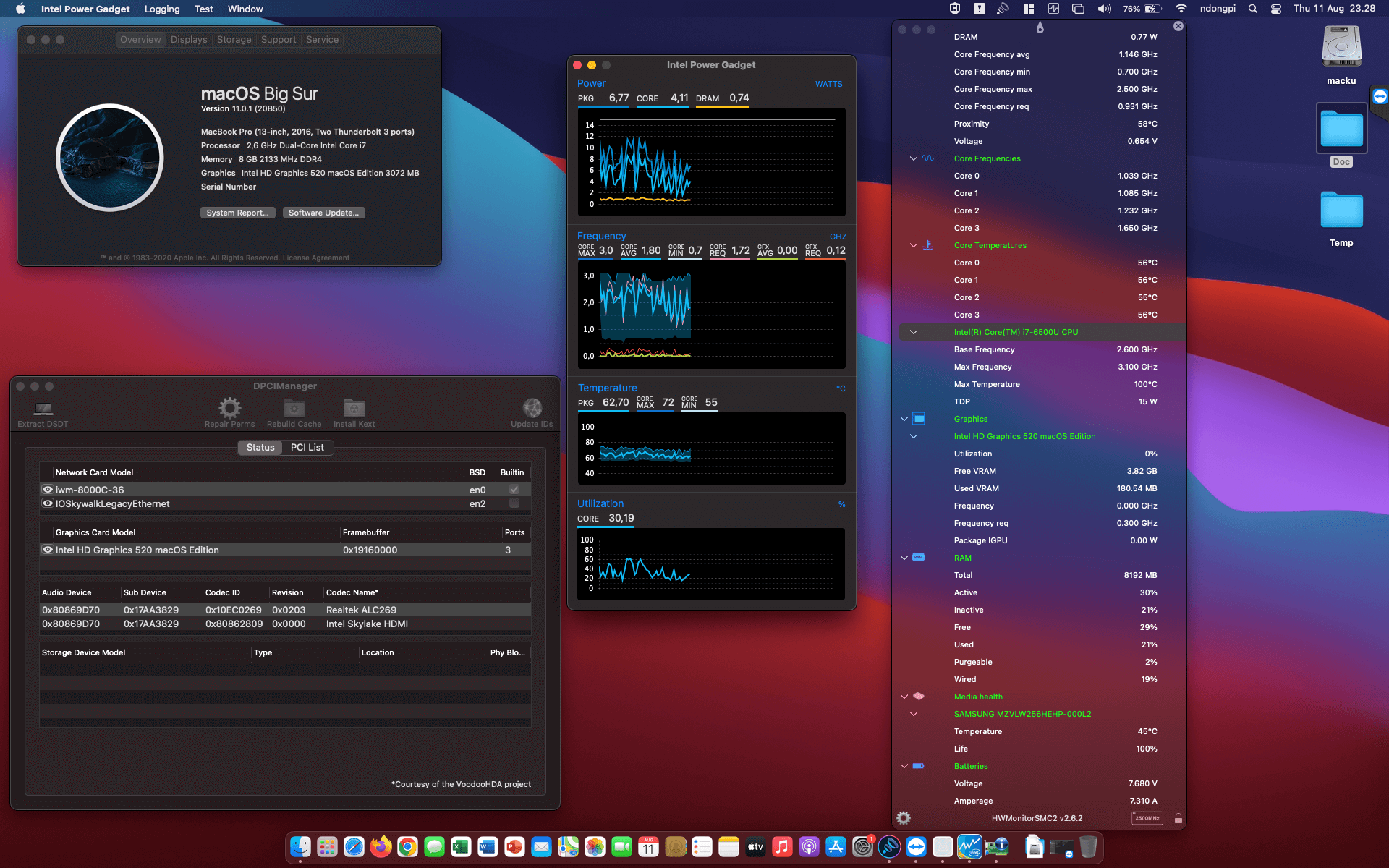 Success Hackintosh macOS Big Sur 11.0.1 Build 20B50 in Lenovo Ideapad Miix 510-12ISK